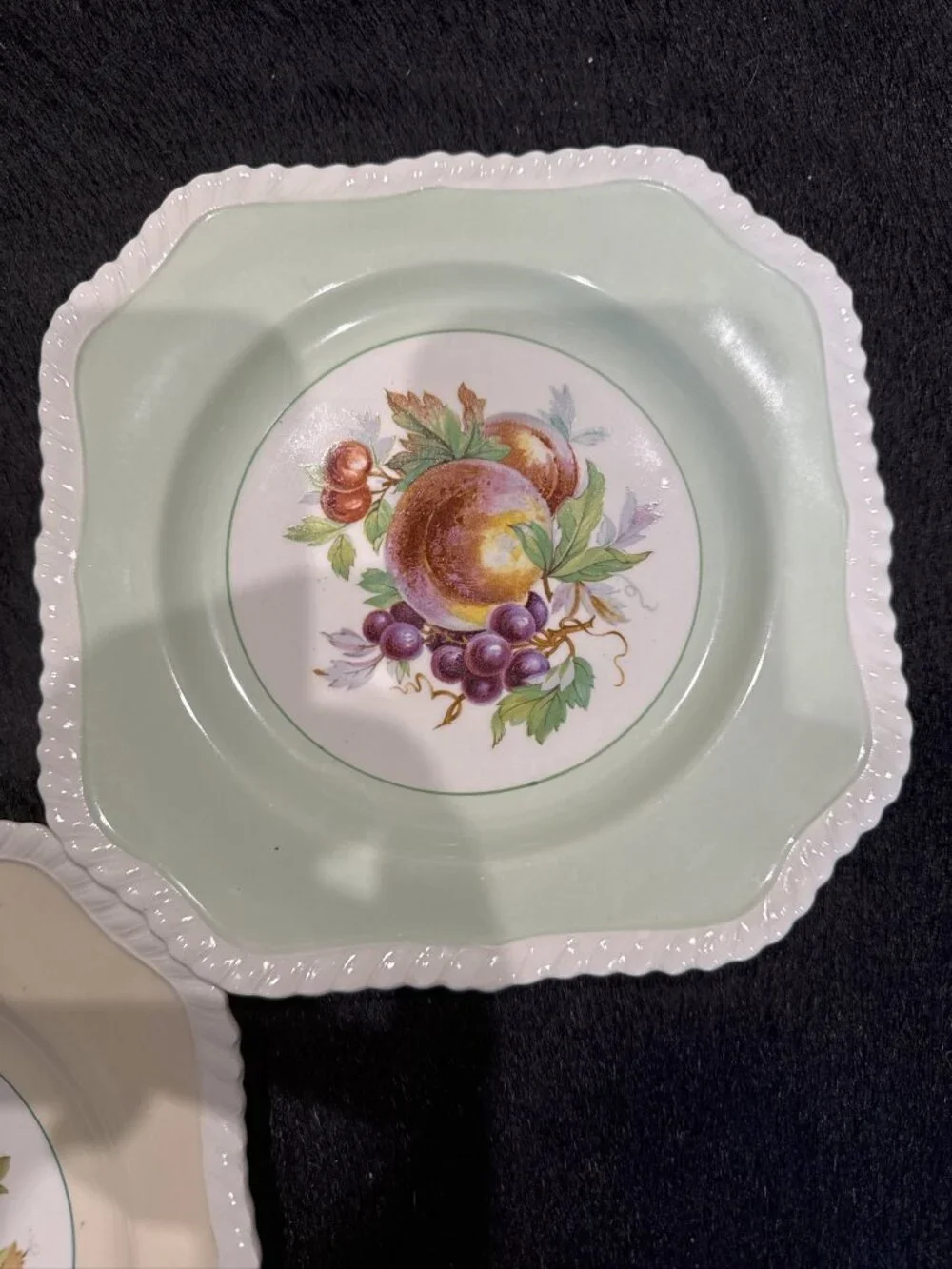7 CALIFORNIA Pastel Fruit Square Salad Plates 7 5/8